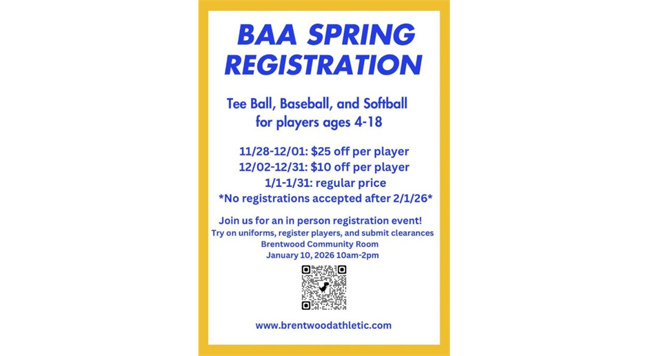 Spring 2026 Registration